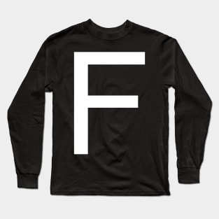 Helvetica F in white Long Sleeve T-Shirt